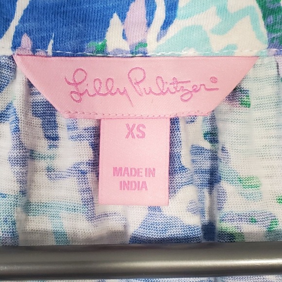Lilly‎ Pulitzer Women Meg Tunic Top Size XS Lightweight Stretch V-Neck Resort - Picture 6 of 14